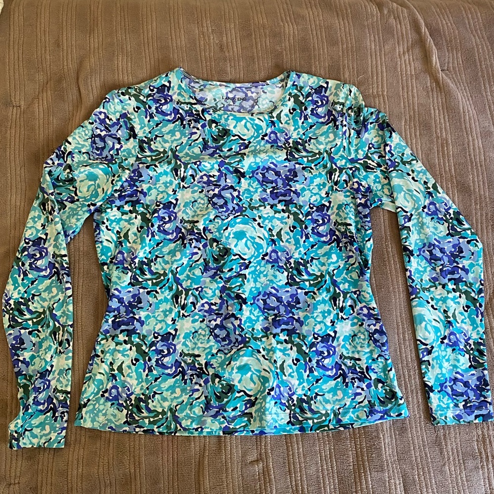 Women's Lands' End UPF 50 Long Sleeve Rash Guard